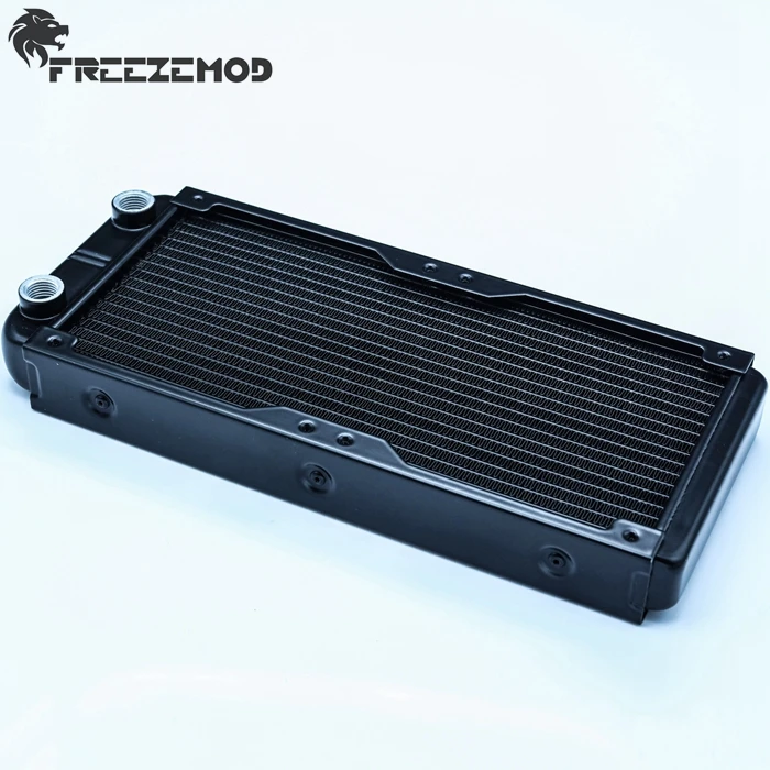 FREEZEMOD 240 мм алюминиевый компьютерный жидкостный теплообменник с резьбой радиатора для 2*12 см вентиляторов. SR-L240G14
