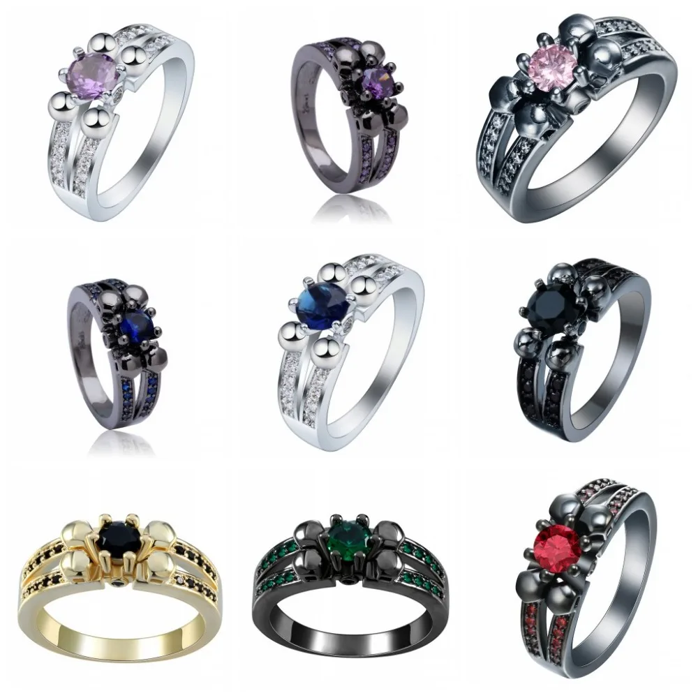 Женское винтажное обручальное кольцо с зеленым Королевским синим кристаллом и