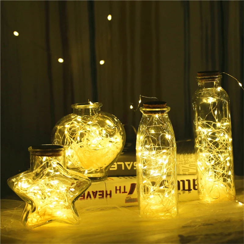 Bottle Light LED String Copper Wire Battery Powered 3 Modes Optional Cork Fairy Ball For Garden Home Party Romantic DIY | Освещение