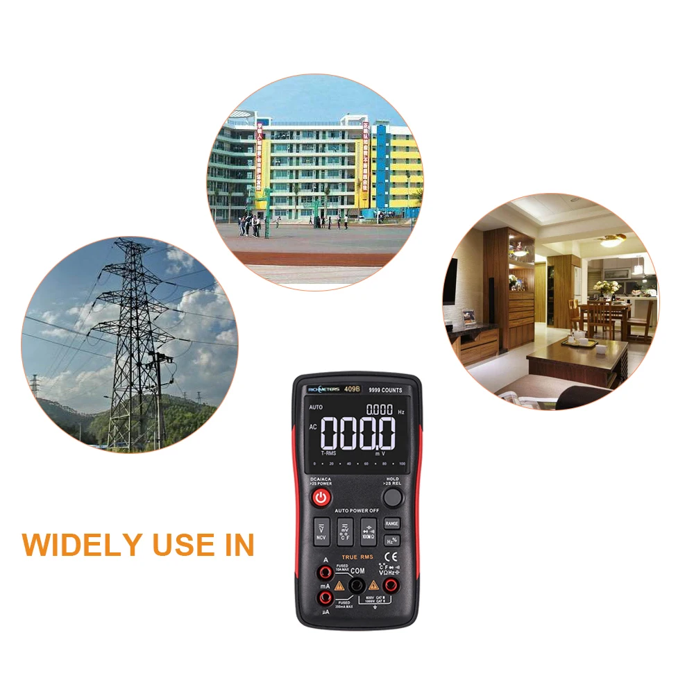 Цифровой мультиметр RICHMETERS RM409B True-RMS DC AC Напряжение Амперметр измеритель тока с аналоговым графом датчик температуры тест