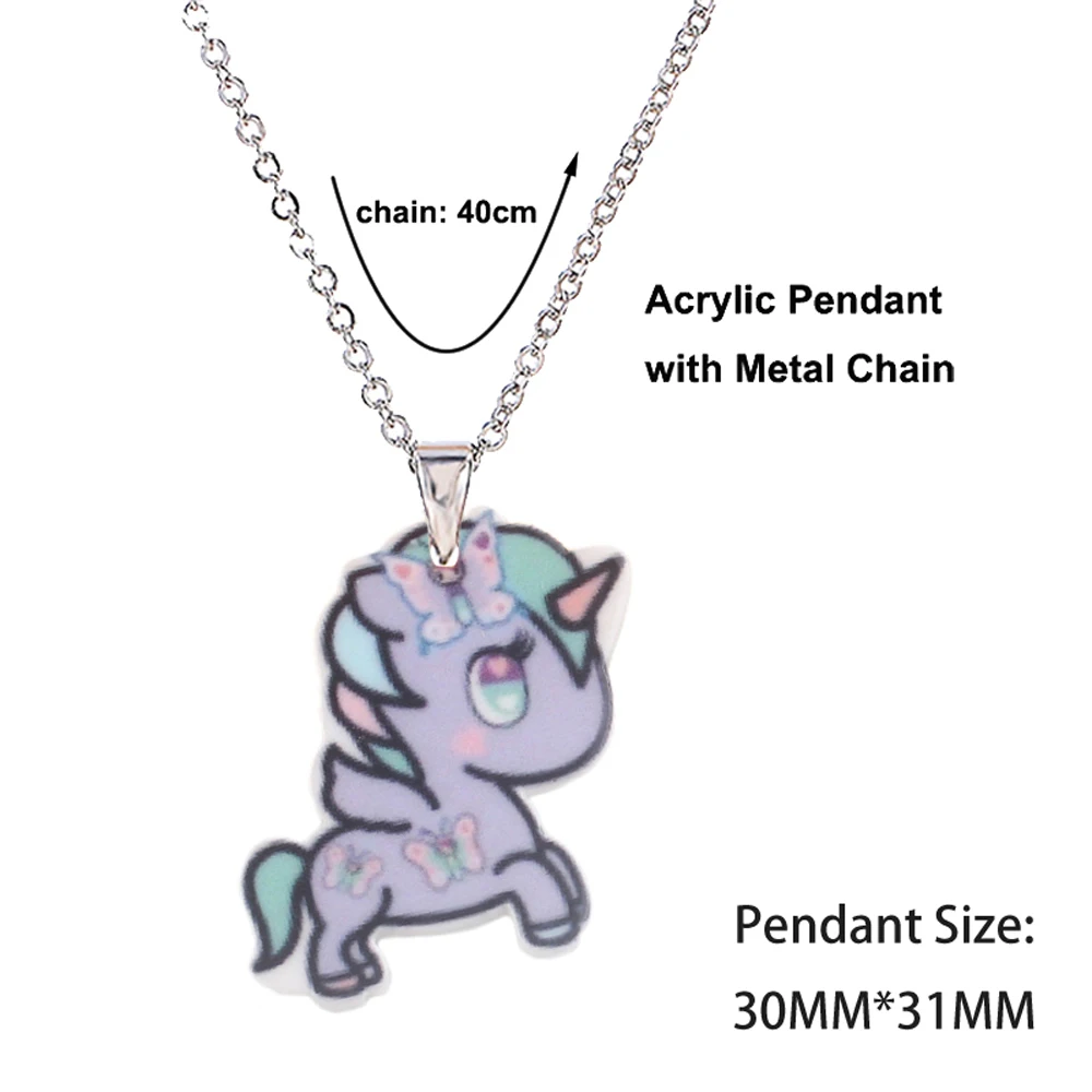Menglina модные акриловые ожерелья с лошадьми подвески для детей серебристая