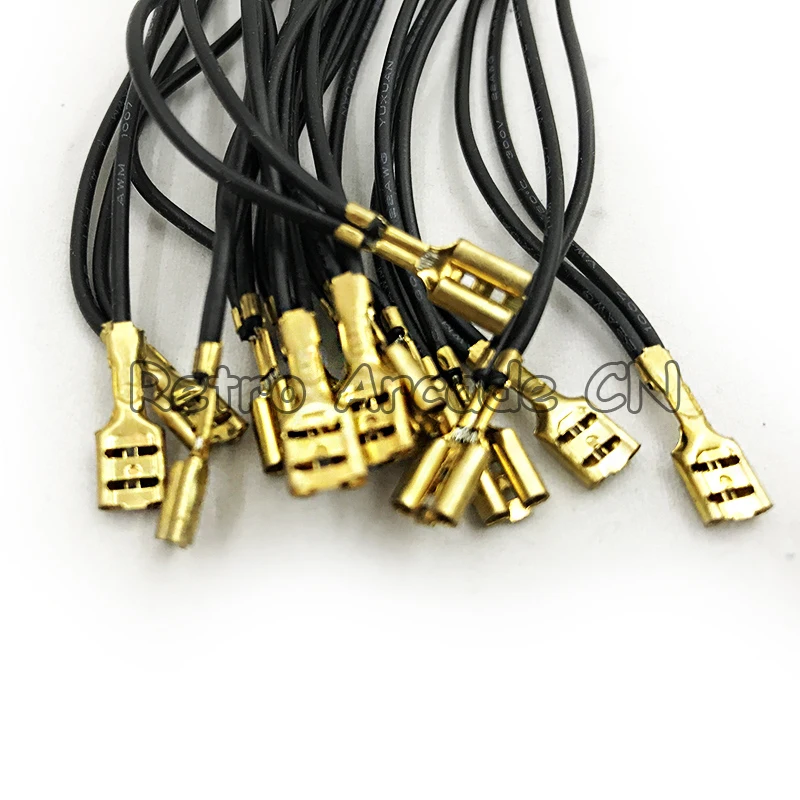 

Arcade game machine parts Ground Wires with 30pcs 4.8mm connectors black harness for DIY cabinet