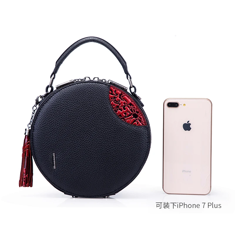 Для женщин тиснением плеча Топ Ручка сумки кисточкой сумочка Винтаж Tote Crossbody