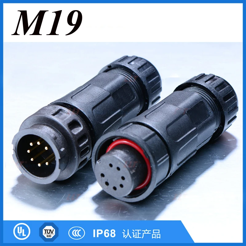 LLT M19 разъем для кабеля 2 3 4 5 6 7 8 9 10 12 14 контактный Водонепроницаемый IP68 светодиодный Мощность кабель hdmi кабель Электрический разъем