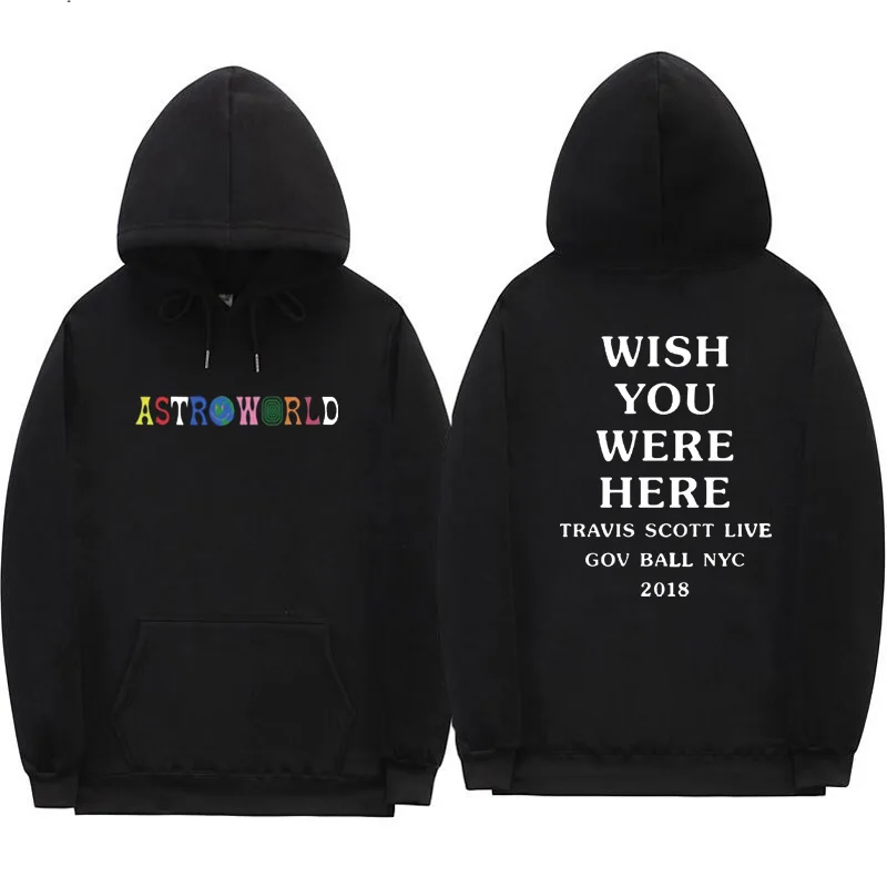 Новое поступление модная толстовка с капюшоном Трэвиса Скотта в стиле хип хоп