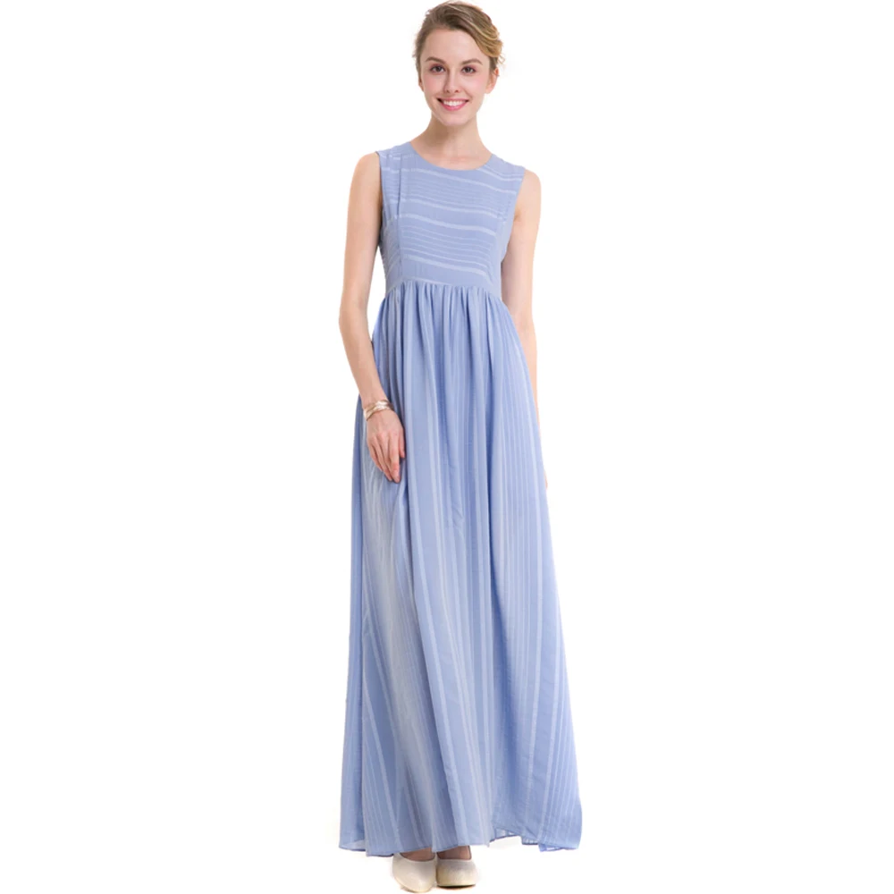 Женское платье до щиколотки синее или фиолетовое большого размера Деловая