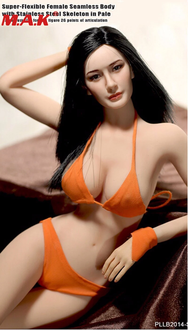 

Бесшовная модель женщины в масштабе 1:6, сверхгибкая, большой бюст, Скелет из нержавеющей стали PLLB2014-S07, коллекционные куклы, игрушки