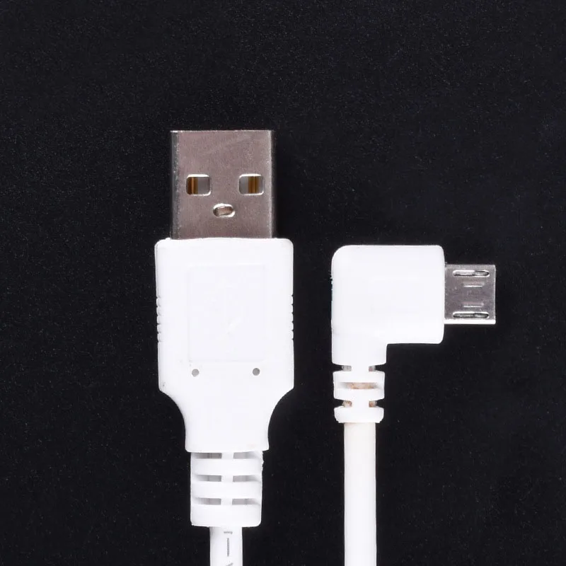 Штекер питания постоянного тока преобразователь USB в Micro L образный белый