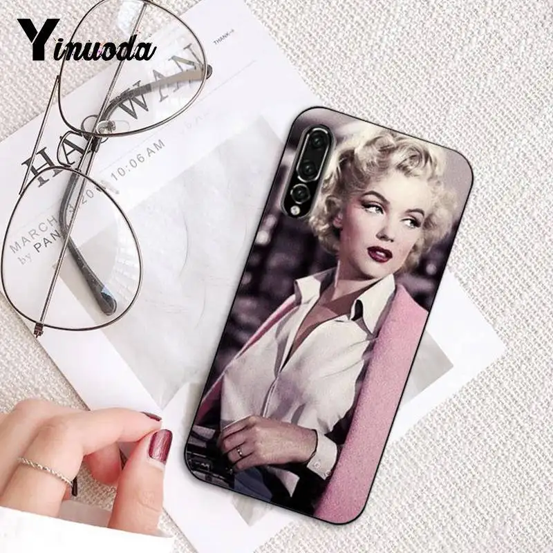 Yinuoda Мэрилин Монро с кошкой ТПУ мягкий чехол для телефона Huawei P9 P10 Plus Mate9 10 Mate10 Lite P20