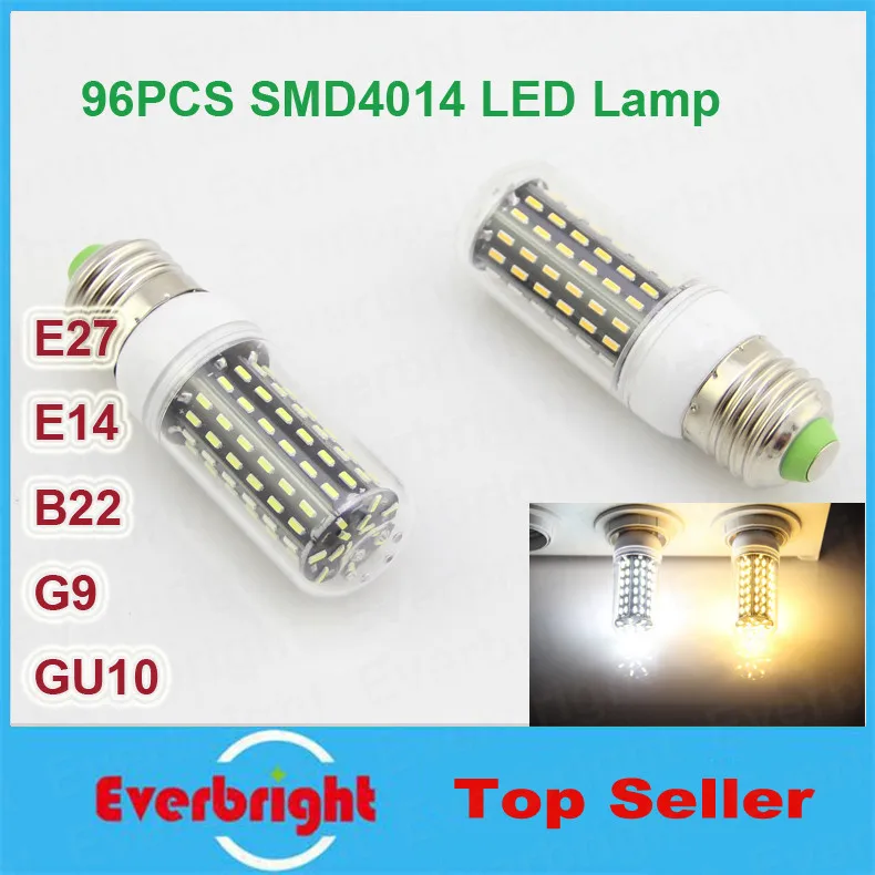 

10 шт./лот E14 E27 G9 GU10 B22 25 Вт Светодиодная лампа SMD 4014 96 светодиодов 220 В Светодиодная лампа-кукуруза теплый белый/белый свет