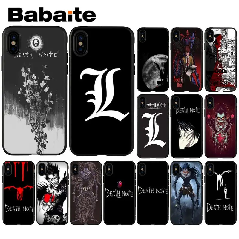 Babaite аниме Death Note дизайн роскошный уникальный дизайн чехол для телефона для iPhone X XS MAX 6 6S 7 7plus 8 8Plus 5 5S XR