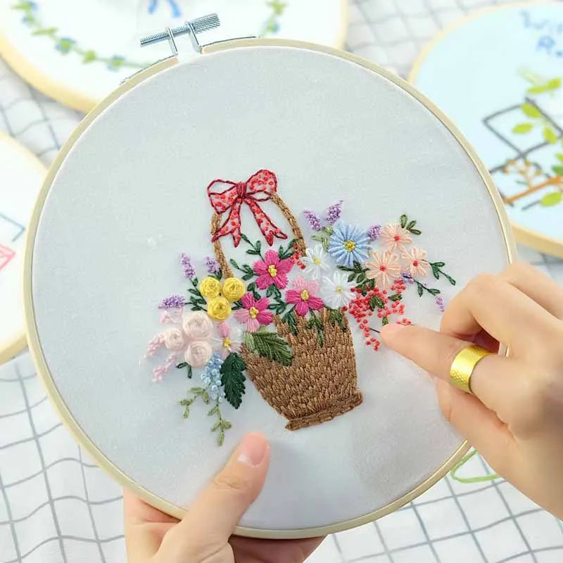 Творческий DIY kit вышивка цветок лента вышивки крестом рукоделие комплекты с