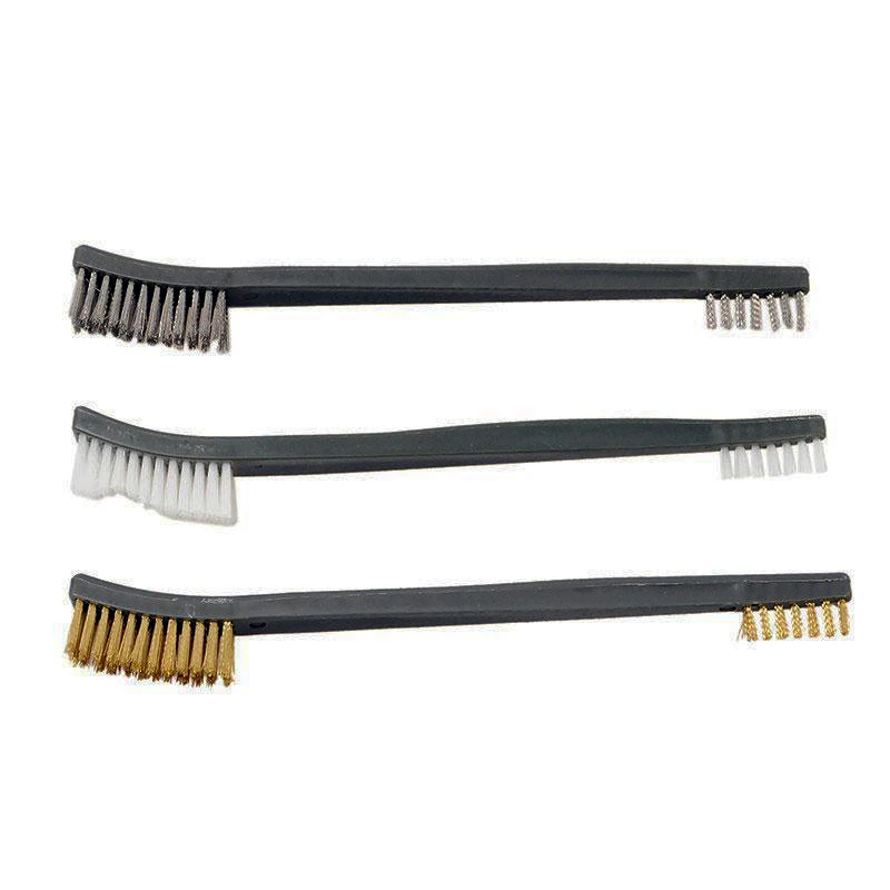 3 шт. двусторонние щётки из латунной проволоки и синтетического волокна|Щетка| |