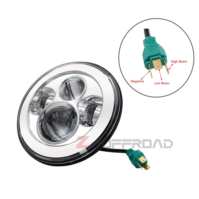 2 шт. 7 &quotхромированные СВЕТОДИОДНЫЕ Сменные лампы фар освещение дюймов