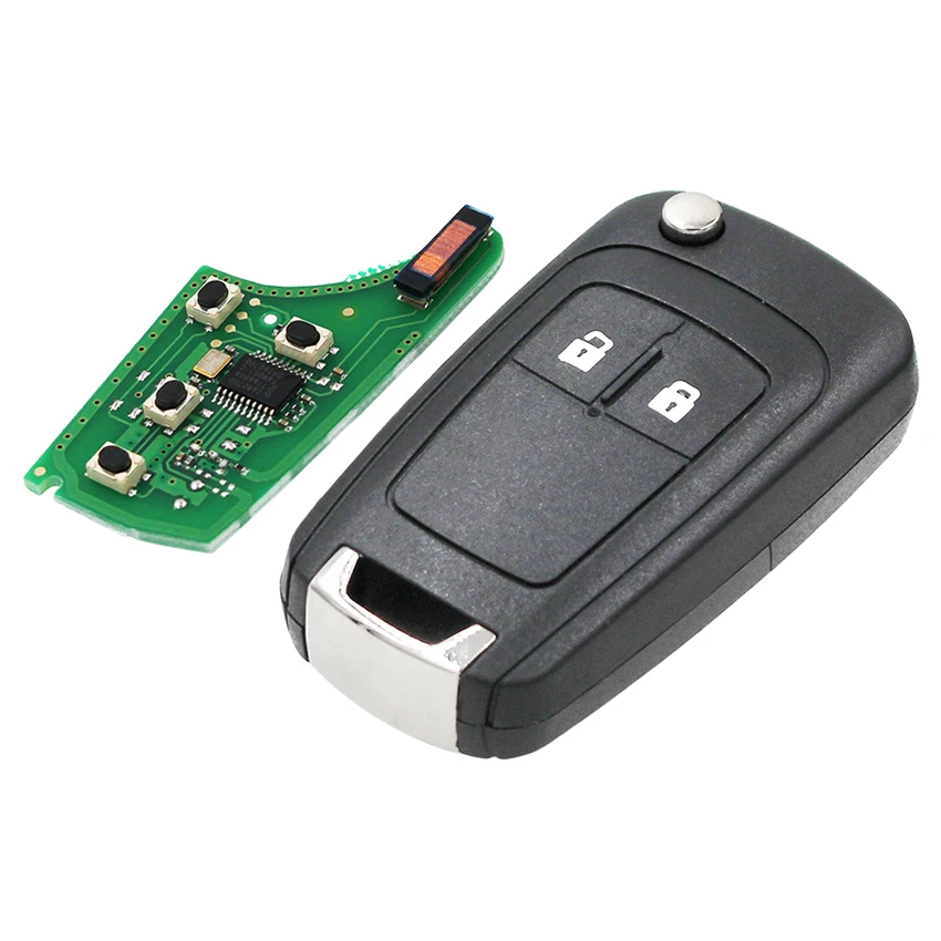 2 кнопки дистанционного брелока 315 МГц 433 МГц с чипом ID46 для Opel Astra J Zafira B Insignia HU100 uncut