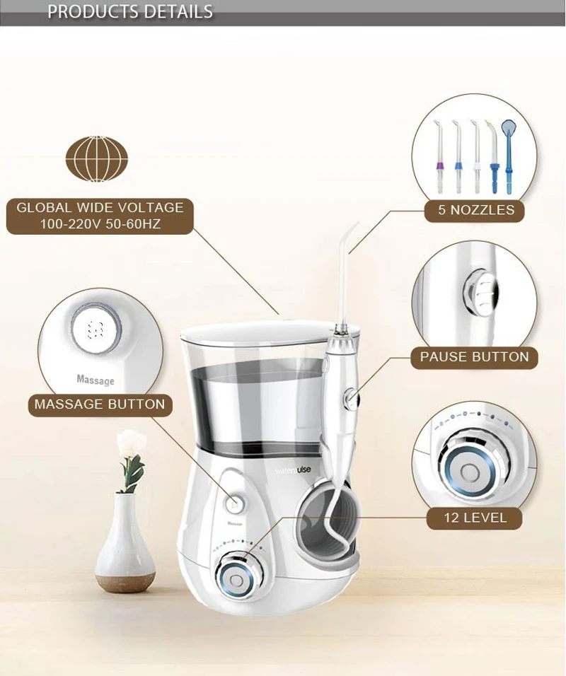 Импульс воды V660 зубные Flosser Ирригатор для полости рта Портативный водный