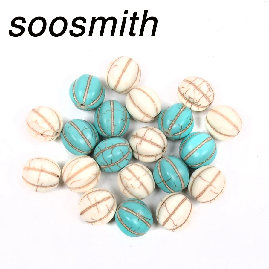 Soosmith приблизительно 30 шт. сине белые бусины из натурального камня 12 мм маленькие