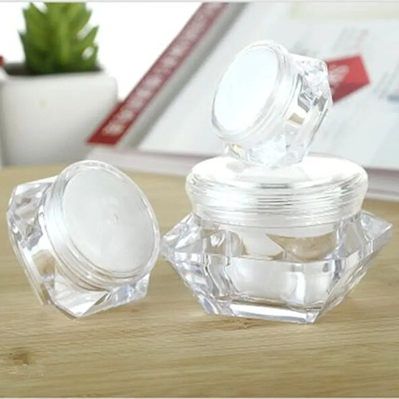 30 шт./лот акриловая Алмазная бутылка для крема в форме ромба 10 г 1 шт. пустая