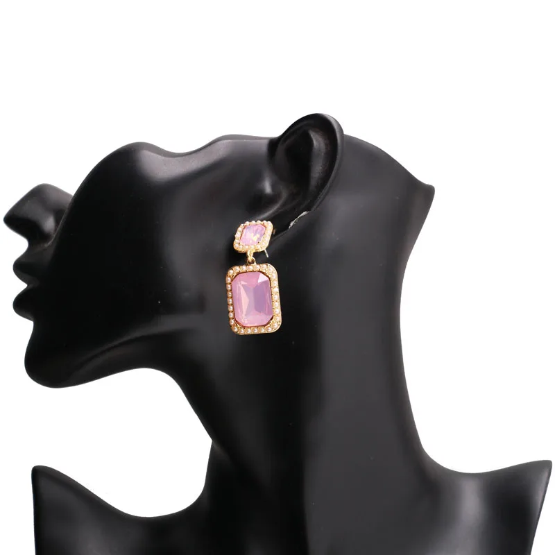 Очаровательный большой горный хрусталь Серьги-гвоздики для Для женщин