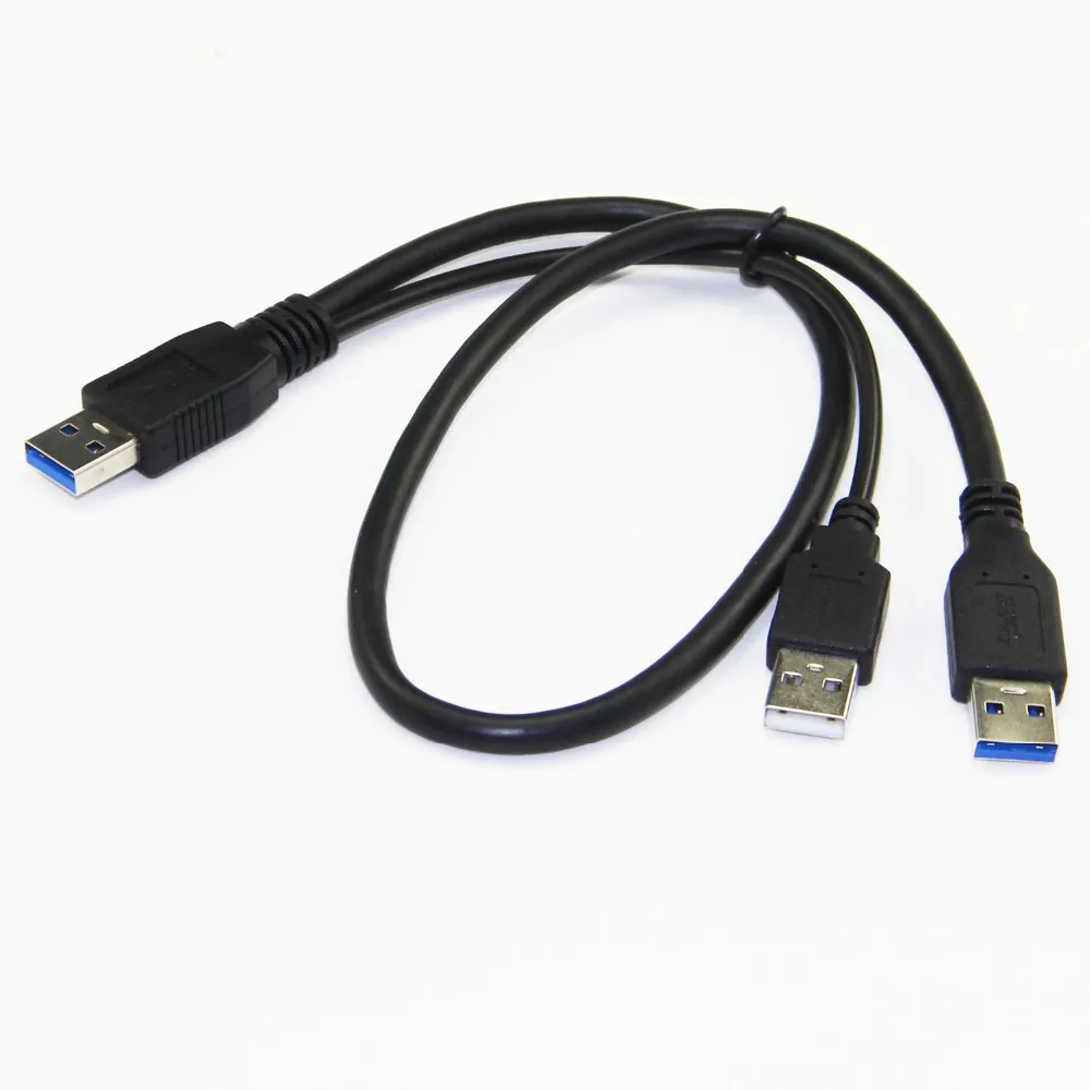 Bochara USB 3,0 тип A+ USB источник питания для USB 3,0 тип A Мужской USB 3,0 кабель для передачи данных из фольги+ Плетеный экранированный для HDD