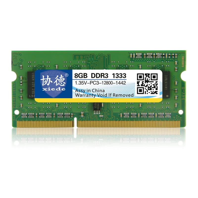 Оперативная память для ноутбука xiede 1 35 в DDR3L 1333 МГц 8 ГБ 4 2 Sodimm Memoria совместима с DDR3 L