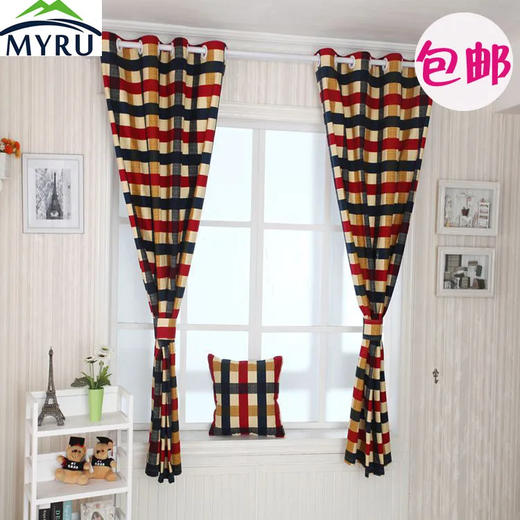Ткань с полузатемнением для спальни и гостиной|shade cloth curtain|curtains forcurtains plaid |