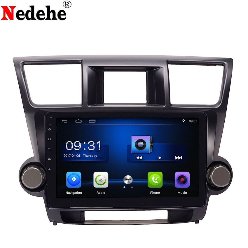 Nedehe 2G + 32G Android 8 1 автомобильный dvd gps навигатор для Toyota Highlander 2008 2010 2011 2012