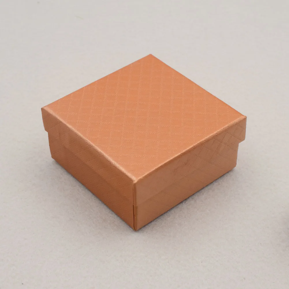 7.5x7.5x3.5cm Bronze 8x5x2,5/7,5x7,5x3,5 см картонная пена квадратная упаковка подарочная коробка для кольцо ожерелье браслет серьги ювелирные изделия вечерние поставки - Цвет: 7.5x7.5x3.5cm Bronze