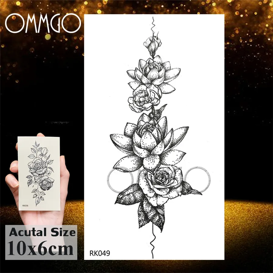 ORK049 OMMGO сексуальная любовь наручники Временные татуировки черное поддельное оружие татуировки Стикеры для женщин мужчин взрослых боди-арт татуировки бумажная паста - Цвет: ORK049