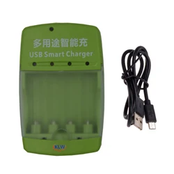 USB Cable 4 слота смарт-зарядное устройство USB Батарея Зарядное устройство для Перезаряжаемые Батарея 1,2 V AA, AAA, никель-металл-гидридных и никель-кадмиевых типов аккумуляторов 3,2 V LiFePo4 16340 14500 10440 Зарядное устройство - Цвет: USB Cable