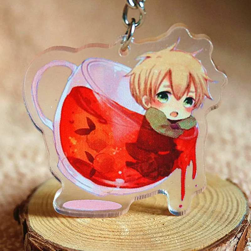 Hetalia Axis Powers UK USA In The Wine милый дизайн брелок для ключей Portachiavi двойные брелоки с