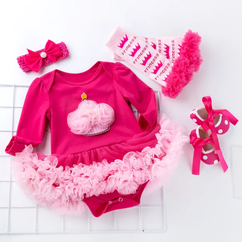 Одежда для малышей девочек Рождественский костюм новорожденных Детские