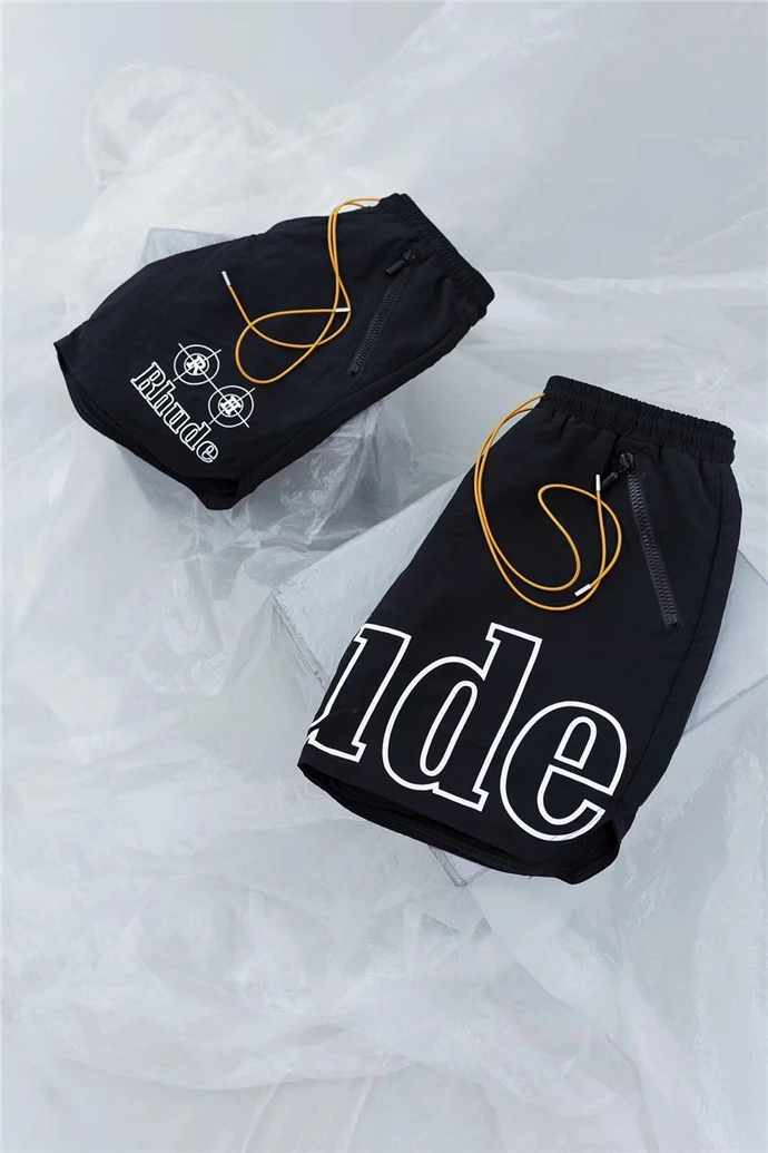 19SS RHUDE Rhude X Patron новая версия шорты мужские летние RHUDE сетки плавательный багажник 3 варианта унисекс молния шнурок шорты