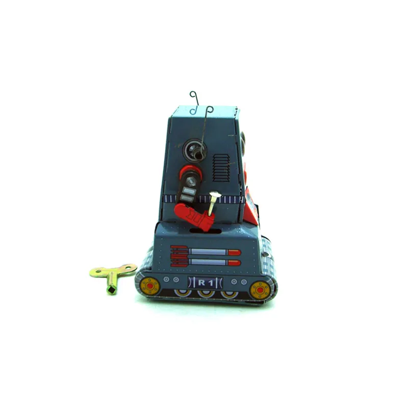 Классический винтажный робот с заводным механизмом и резервуаром коллекция для