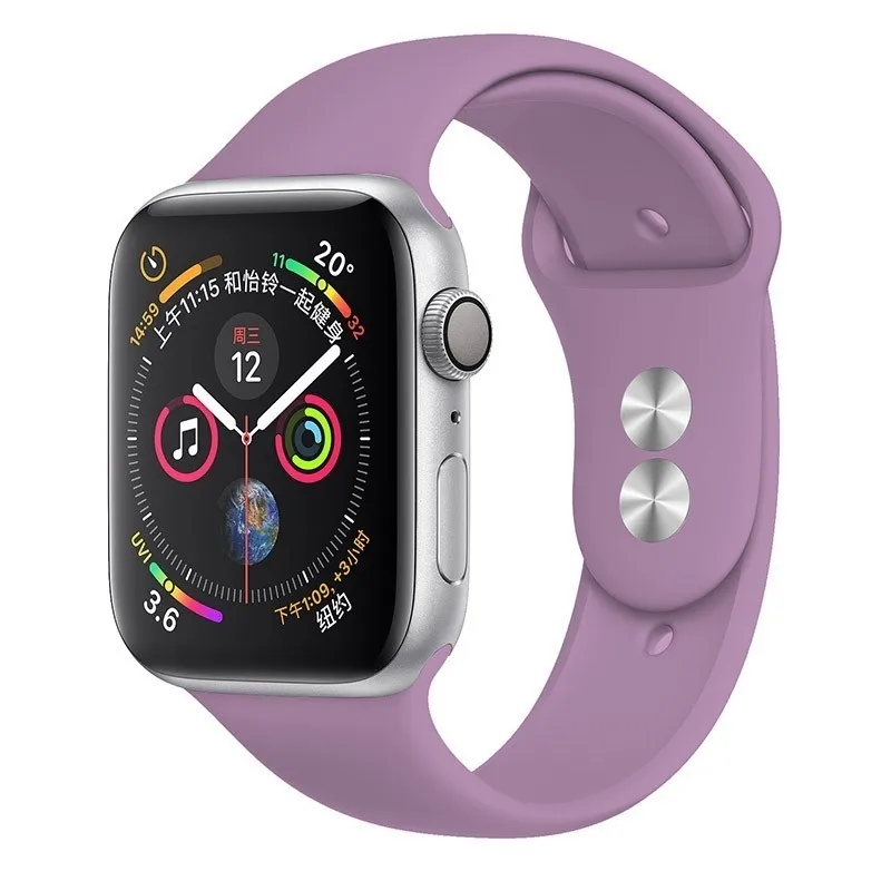 30 Purple Ремешок для apple watch Группа apple watch 4 3 iwatch Группа 42 мм 38 мм 44 мм 40 мм pulseira correa Браслет Смарт часы аксессуары петля - Цвет ремешка: 30 Purple