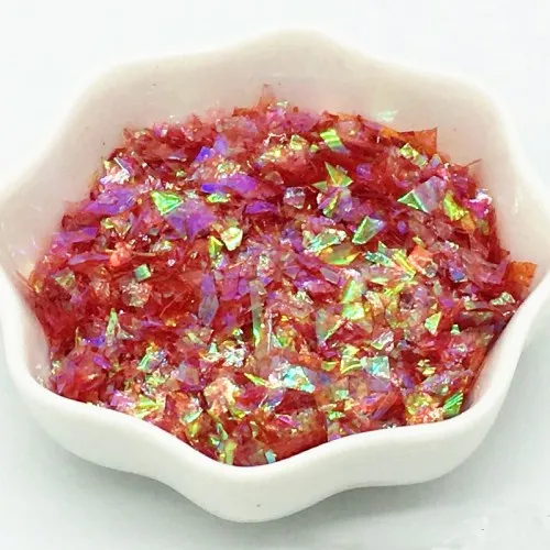 red Красочные пластиковые неровные формы ракушки блесток ремесла несколько вариантов свободные блестки DIY маникюр хлопья гвоздь Искусство Декор конфетти 10 г - Цвет: red