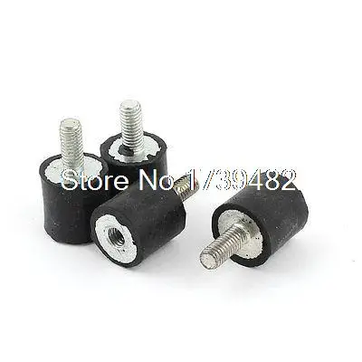 

4 шт. M5 мужской женский анти Вибрирующая резиновая крепления изоляторы 15 мм x 15 мм
