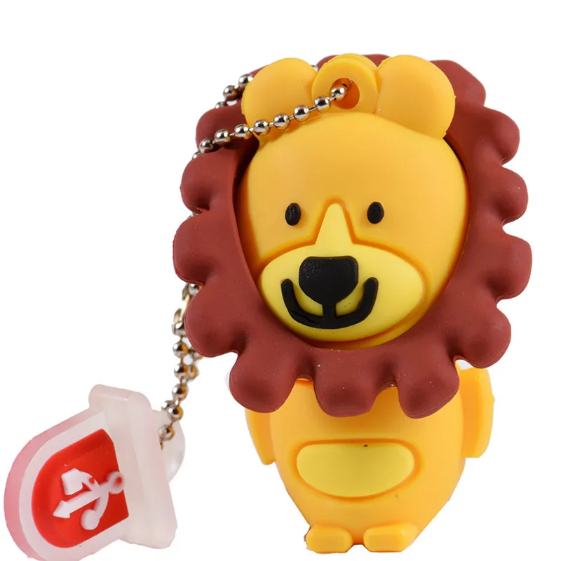 A JASTER Симпатичный мультфильм Лев USB флэш-накопитель 8 ГБ 4 ГБ 64 ГБ 32 ГБ 16 ГБ милые животные мини-подарок карта памяти Флешка полная емкость - Цвет: A