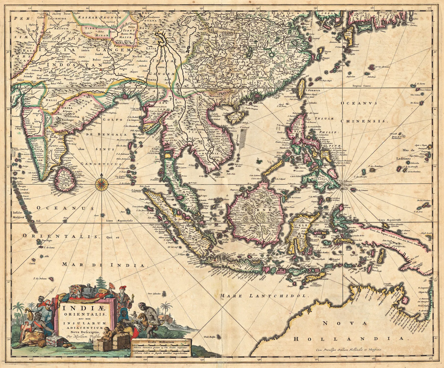 Винтажный постер с картами мира Solothurn (1623) классические картины на холсте