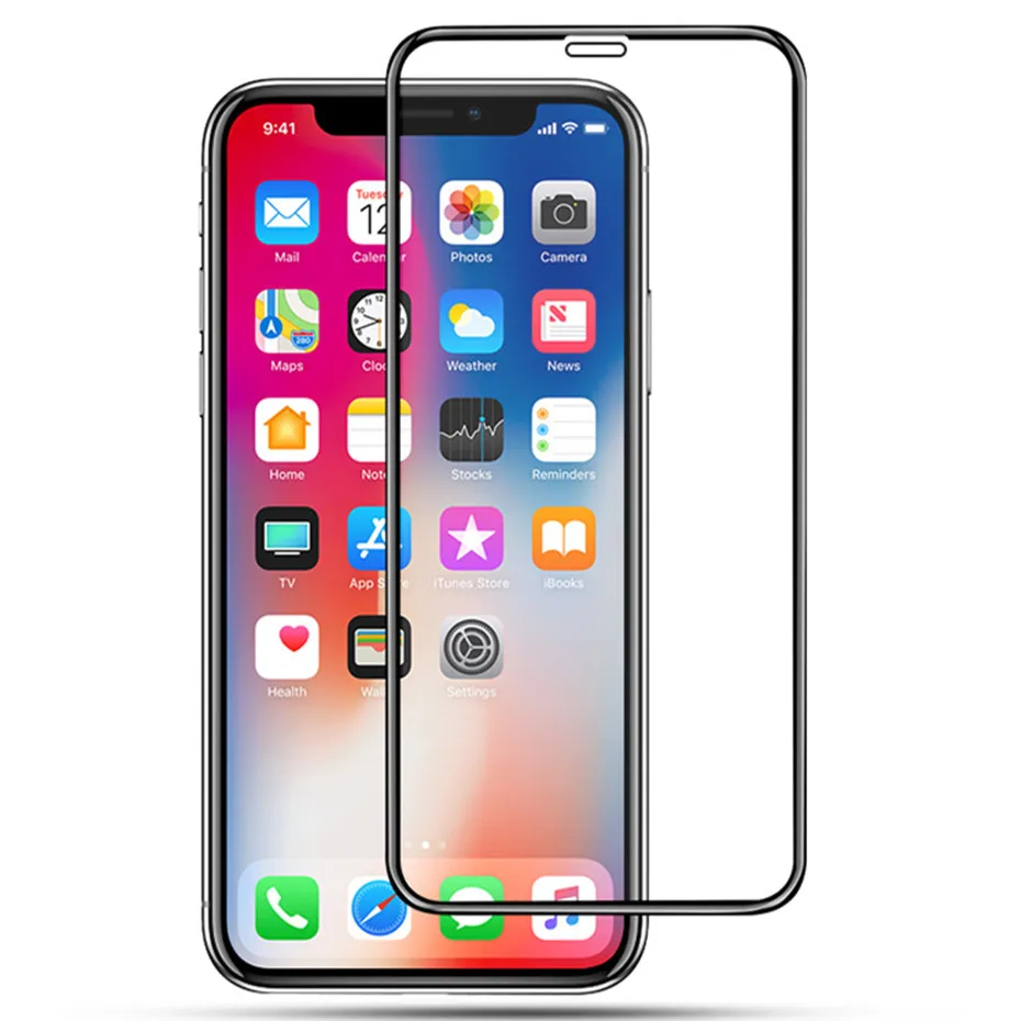 Закаленное стекло для iphone XR XS Max X 5 5S 6 6s plus 7 8 полное покрытие Защита экрана Xr Xs |