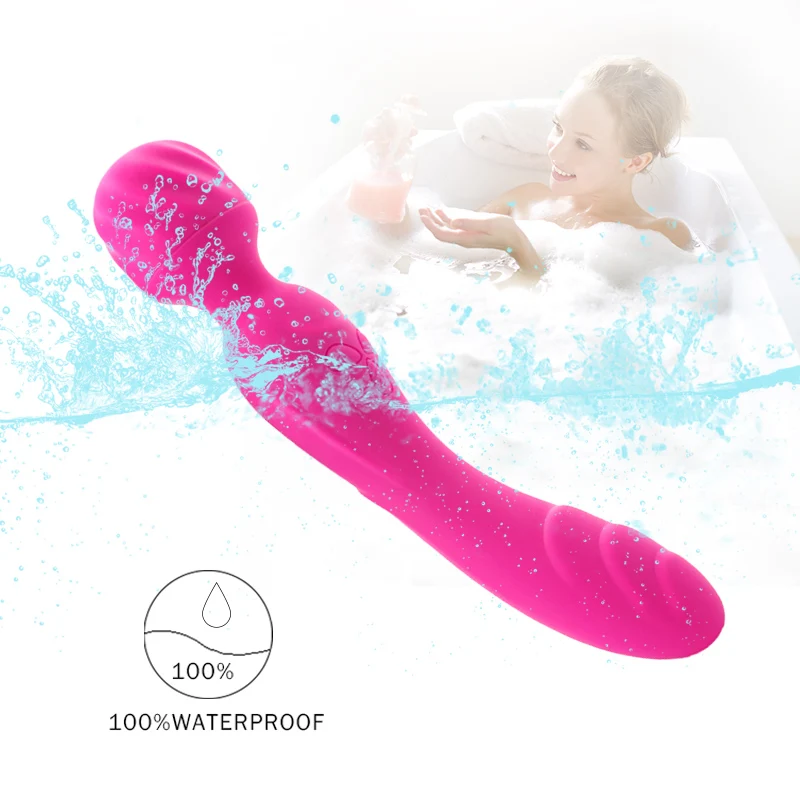 Нагревательный двойной вибратор AV волшебная палочка фаллоимитатор G Spot