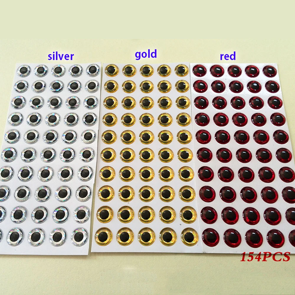 Рыболовные глаза для приманки 3D симуляция завязывание летучей искусственные