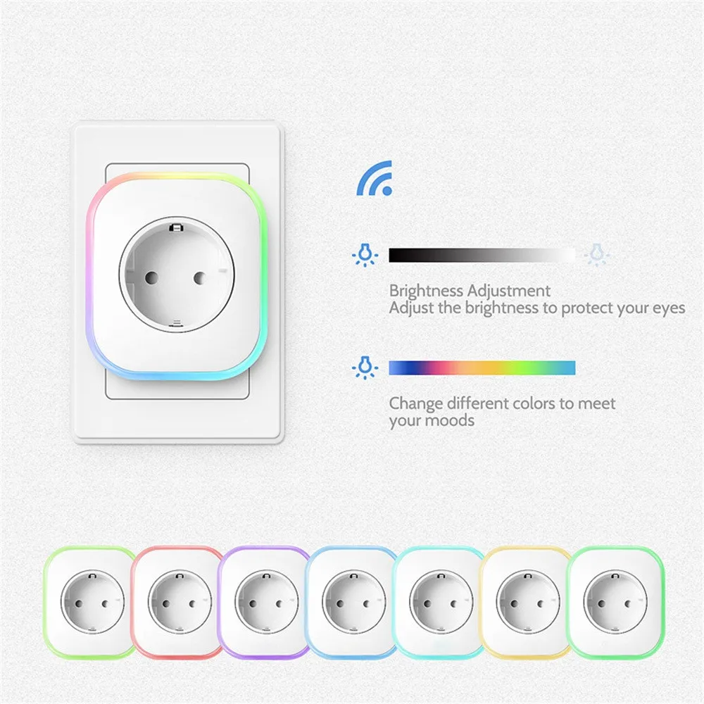 EPULA New LED Light Smart Plug Wifi Socket Voice Remote Control with Echo Alexa Google Home UK | Электроника