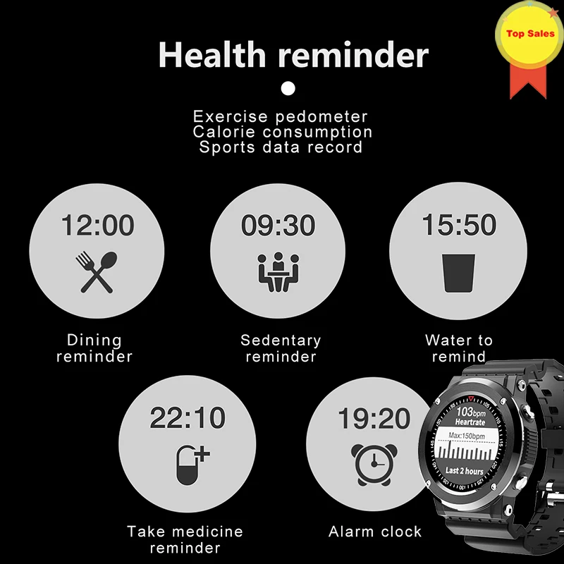 Blood Pressure Heart Rate Monitor Smart Watch Waterproof compass mountaineer Sports GPS Fitness Tracker Men Smartwatch | Электроника