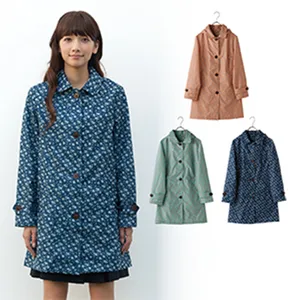 Непромокаемое пончо Freesmily в японском стиле с цветочным рисунком, дышащая дождевая куртка с капюшоном