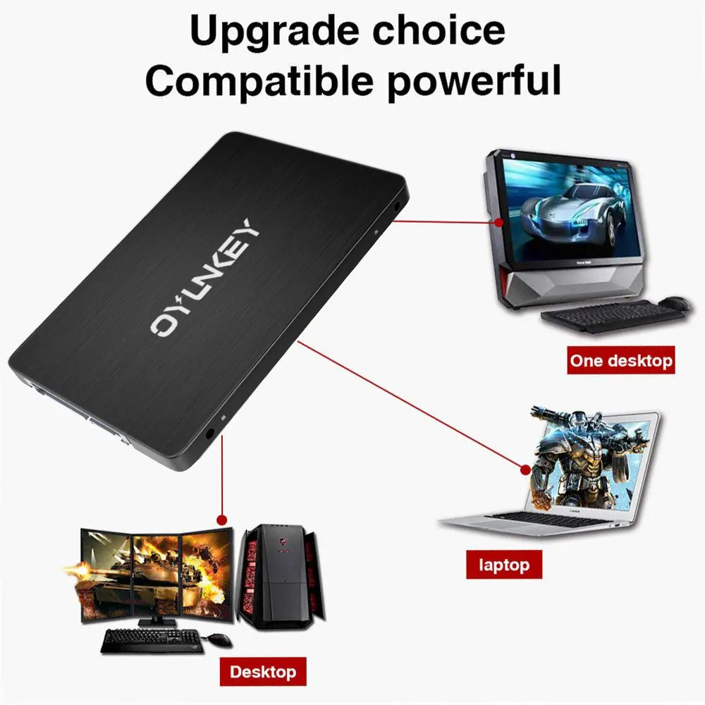 SSD 64 ГБ 120 240 360 480 512 OYUNKEY 2 5 дюйма SATA3 3 DNAND внутренней флэш твердотельный жесткий диск