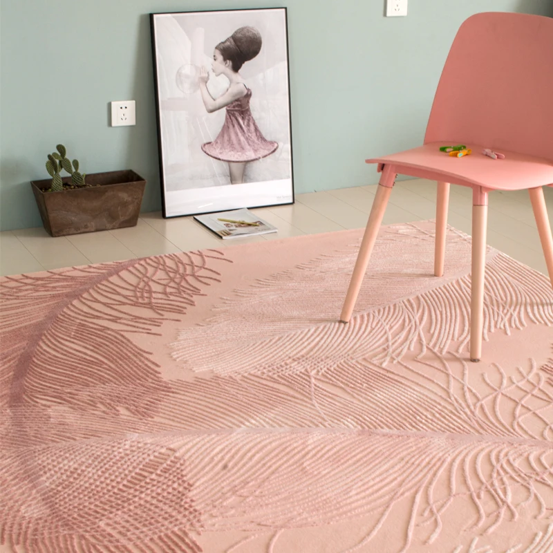 Ручной работы 3D скульптурный перо шаблон ковер американский стиль гостиной