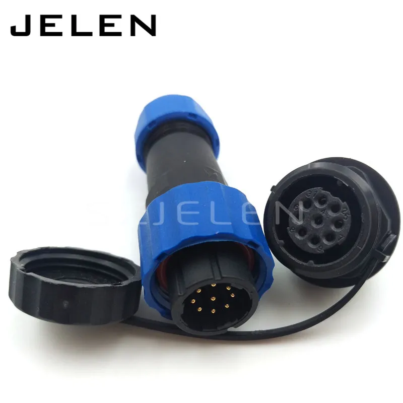 

SD16 , IP68 9 Pin waterproof and dustproof aviation connector, LED Outdoor installation connector plugs and sockets 9 pin
