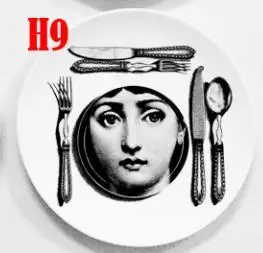 Европейский Миланский стиль Великолепные Редкие форнасетти тарелки лицо rosenthal Piero Fornasetti настенные подвесные декоративные 8 дюймов 7 дюймов блюдо - Цвет: I