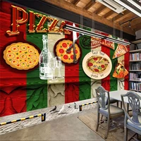 custom mural wallpaper pizza restaurant background wall